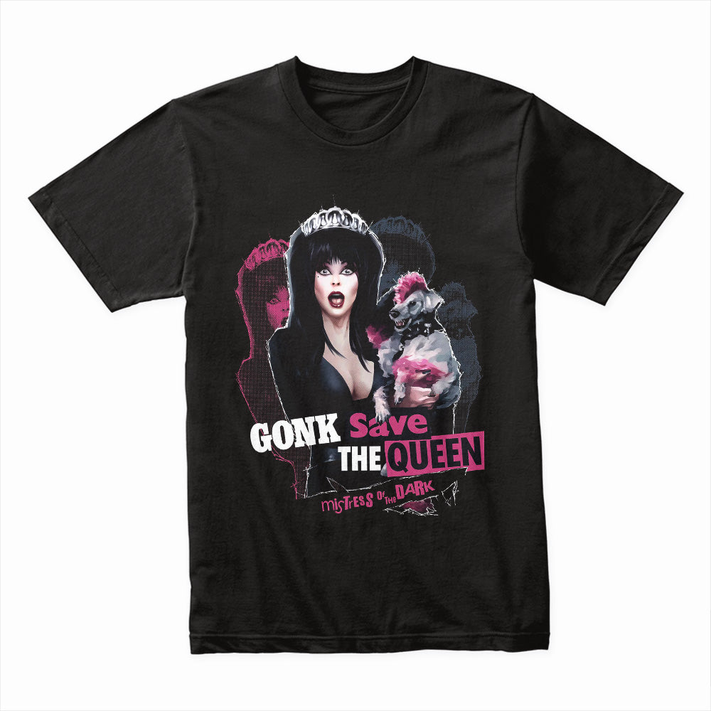 Elvira Mistress of the Dark T-Shirt – Gonk Save the Queen Retro Design