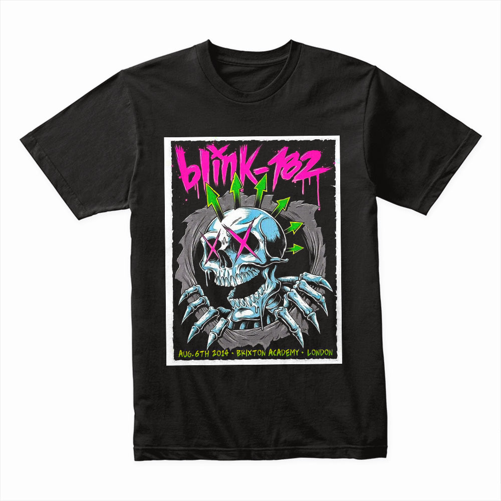 Blink-182 Brixton Academy Skull Art Concert T-Shirt