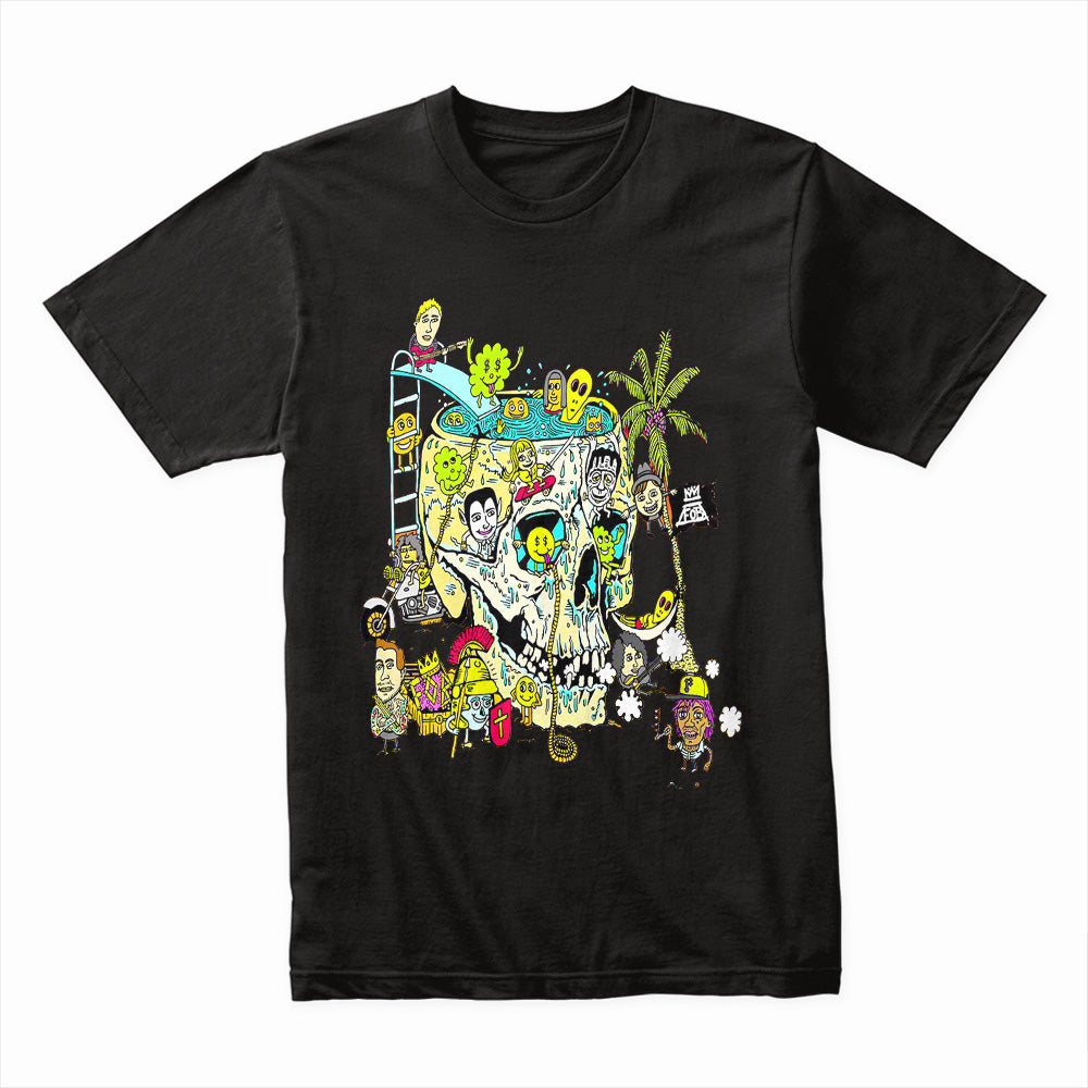 Fall Out Boy "So Much (For) Stardust" Doodle Skull Graphic T-Shirt