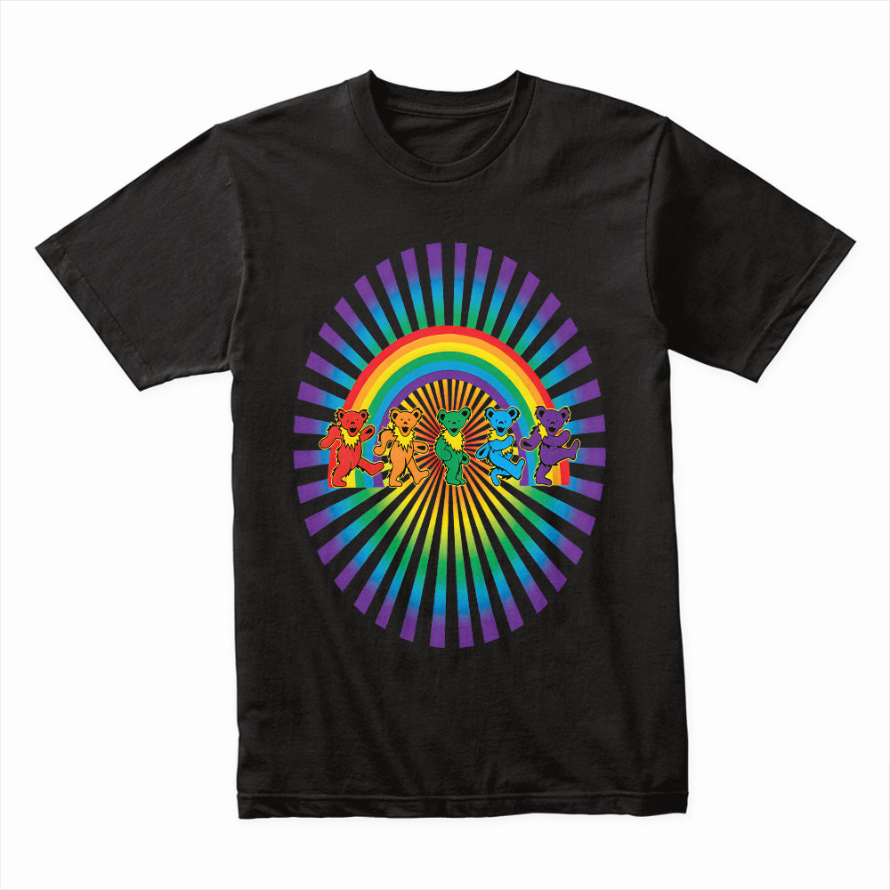 Grateful Dead Dancing Bears Rainbow Psychedelic T-Shirt