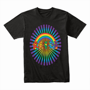 Grateful Dead Dancing Bears Rainbow Psychedelic T-Shirt