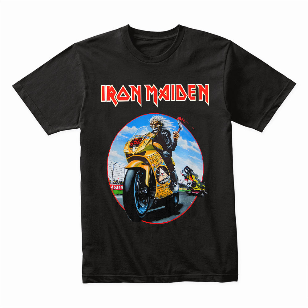 Iron Maiden Eddie Moto Racer T-Shirt – Heavy Metal Speed Demon Tee