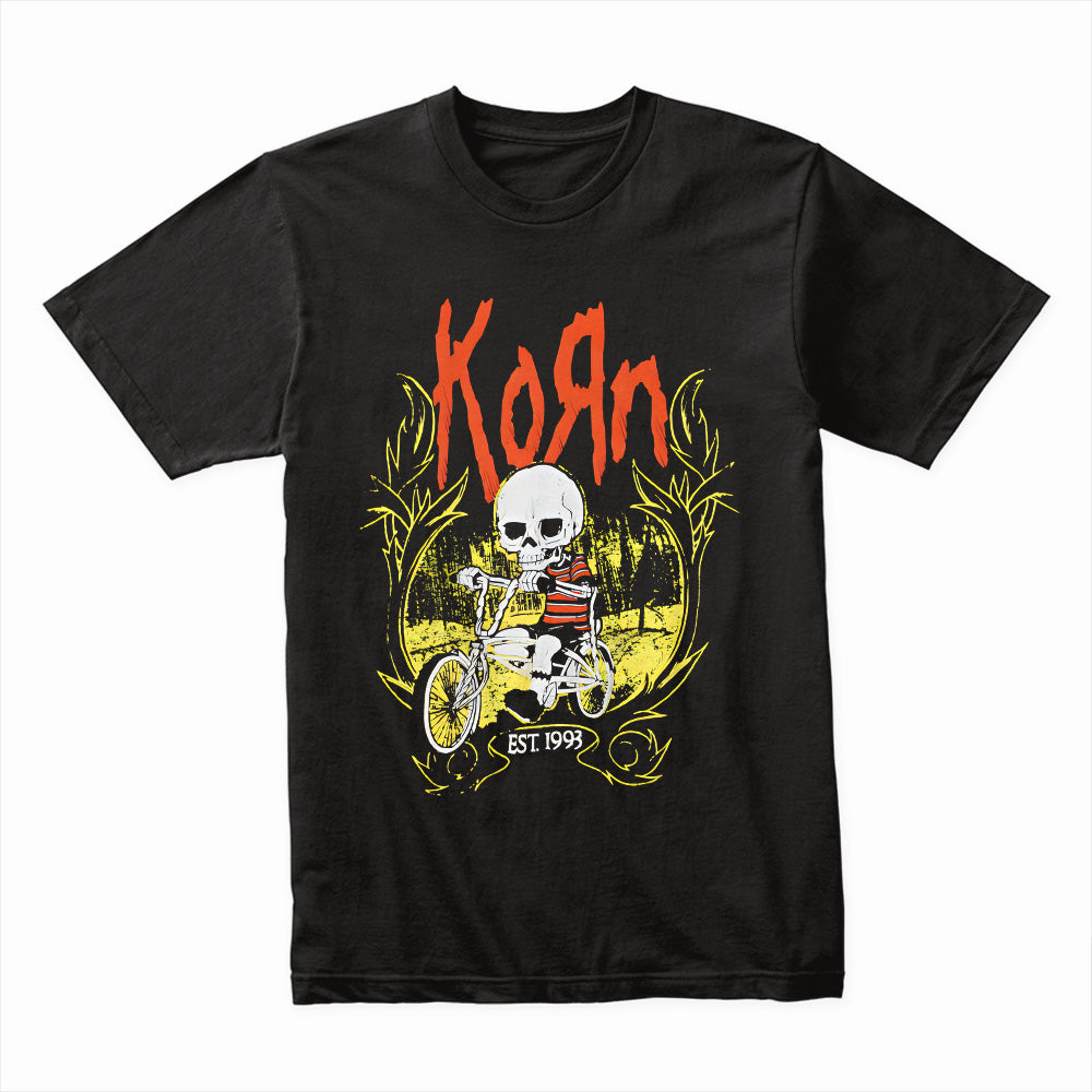 Korn Skull Kid Bicycle T-Shirt – Vintage Nu-Metal Rock Apparel