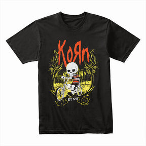 Korn Skull Kid Bicycle T-Shirt – Vintage Nu-Metal Rock Apparel