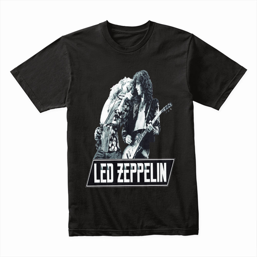 Led Zeppelin Classic Rock Duo T-Shirt – Iconic Live Performance Tribute