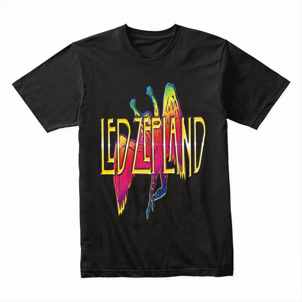 Led Zeppelin Psychedelic Art T-Shirt – Vibrant Retro Rock Design