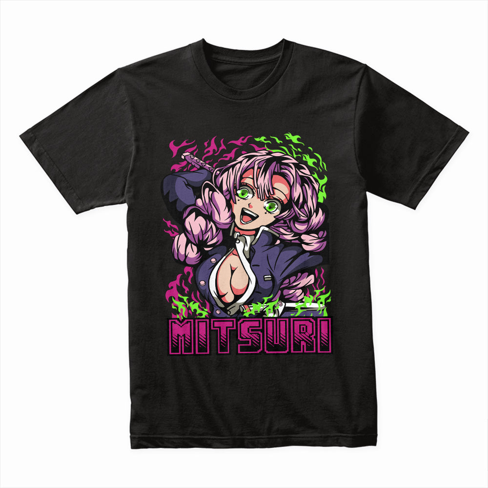 Mitsuri Kanroji "Flames of Love" T-Shirt – Bold Demon Slayer Streetwear