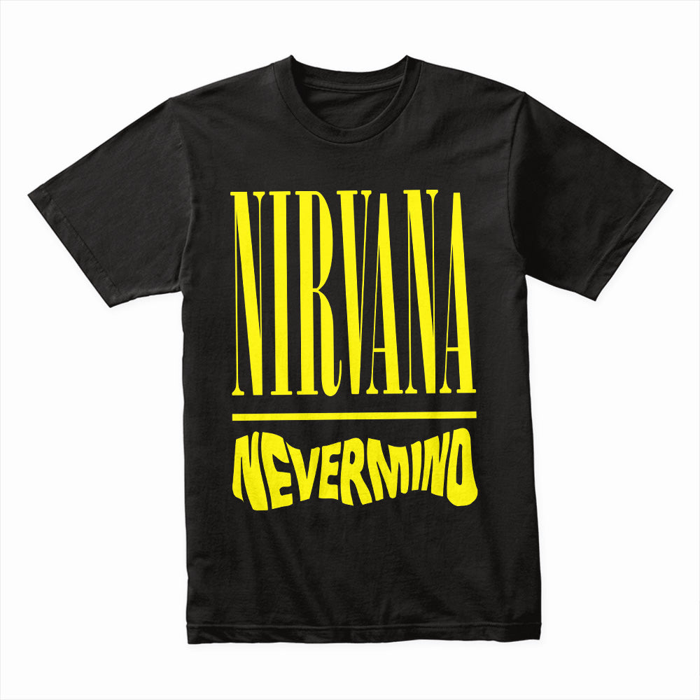 Nirvana "Nevermind" Minimalist Logo T-Shirt – Classic Grunge Tribute