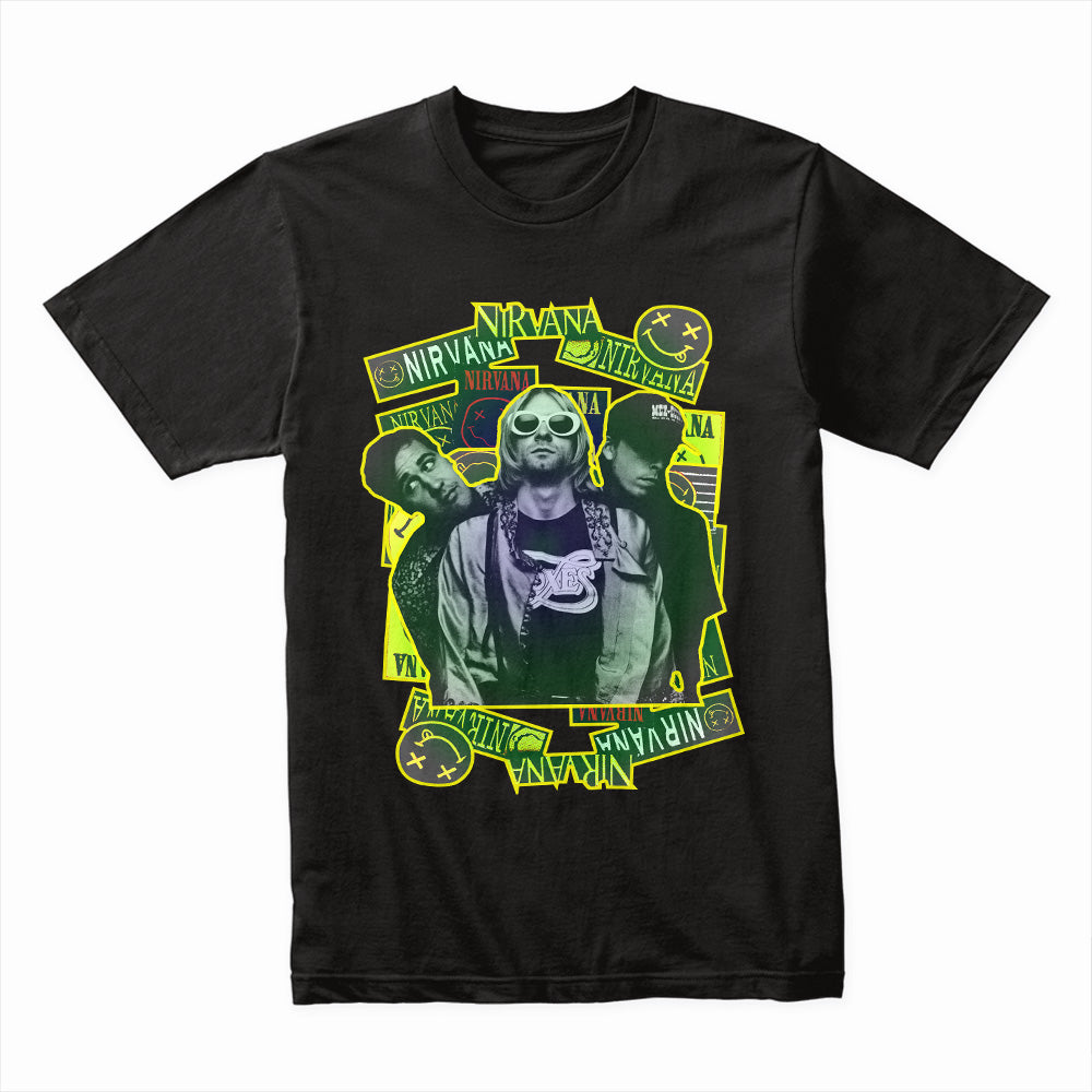 Nirvana Neon Grunge Band T-Shirt – Vintage 90s Rock Tribute