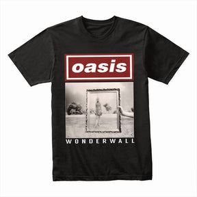 Oasis "Wonderwall" Single Cover T-Shirt – Britpop Classic Tribute