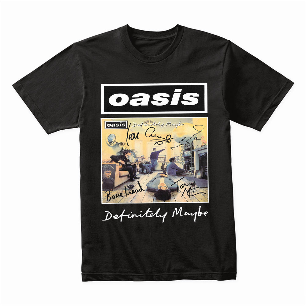 Oasis "Definitely Maybe" Album Cover T-Shirt – Signed Edition Tribute