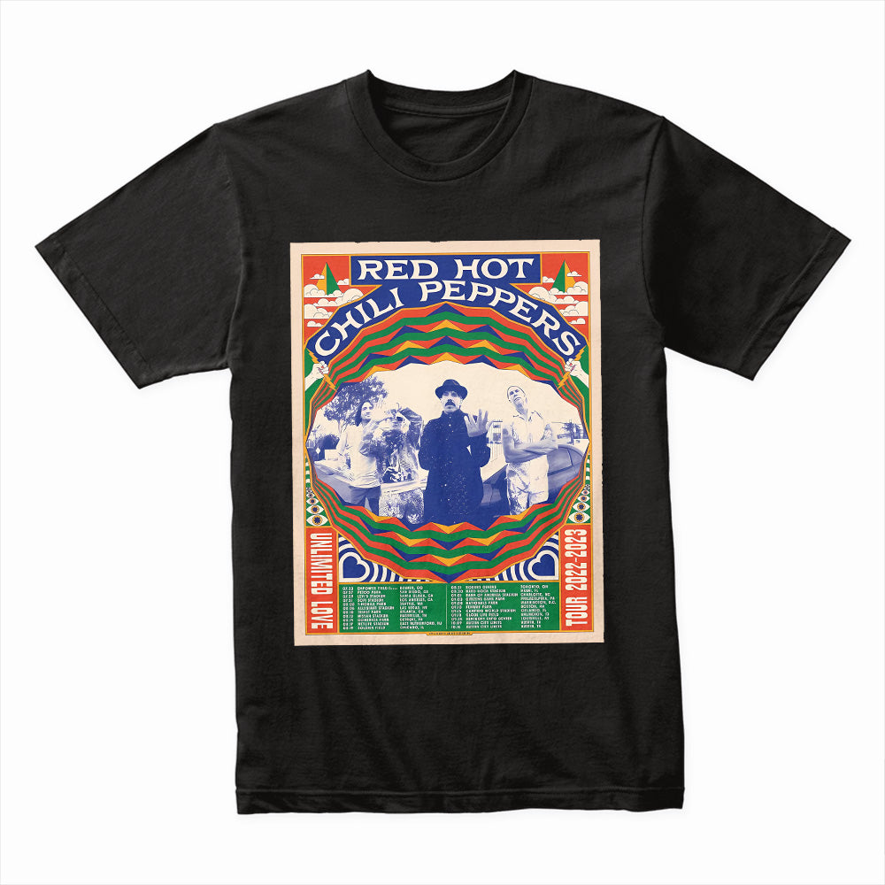 Red Hot Chili Peppers "Unlimited Love" Tour T-Shirt – Psychedelic Concert Poster Tee