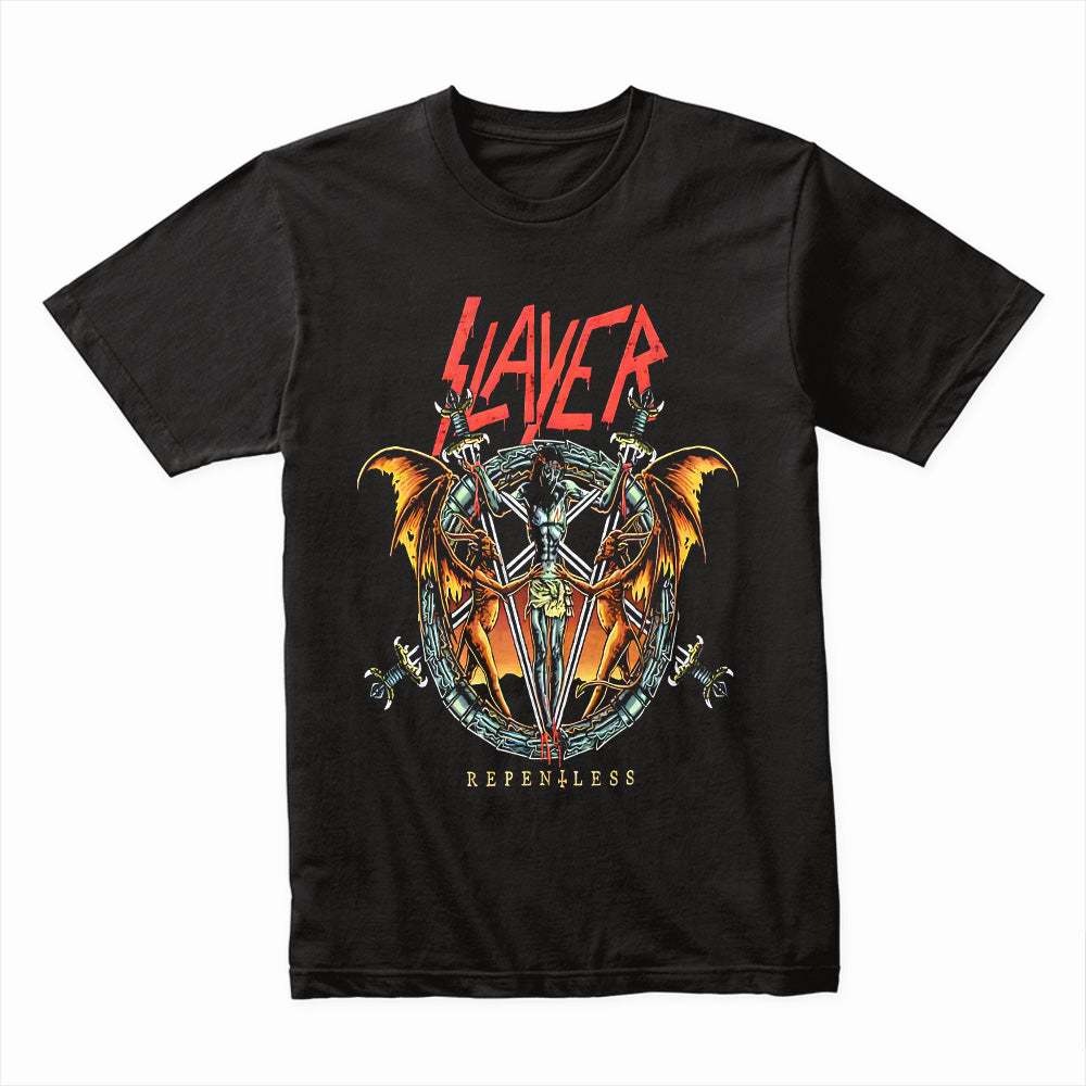 Slayer "Repentless" Pentagram & Swords Graphic T-Shirt – Thrash Metal Icon