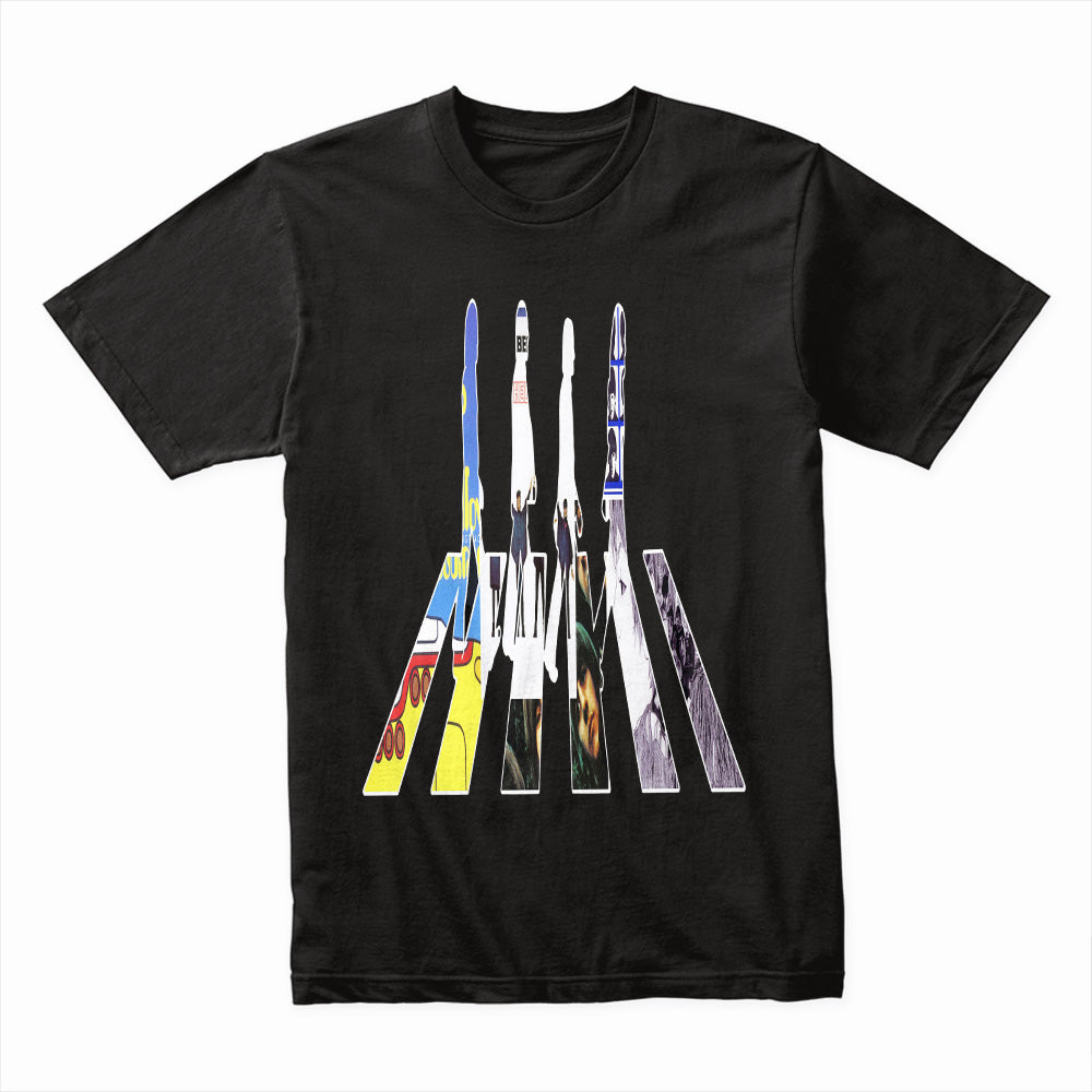 The Beatles "Abbey Road Album Collage" T-Shirt – Artistic Rock Tribute