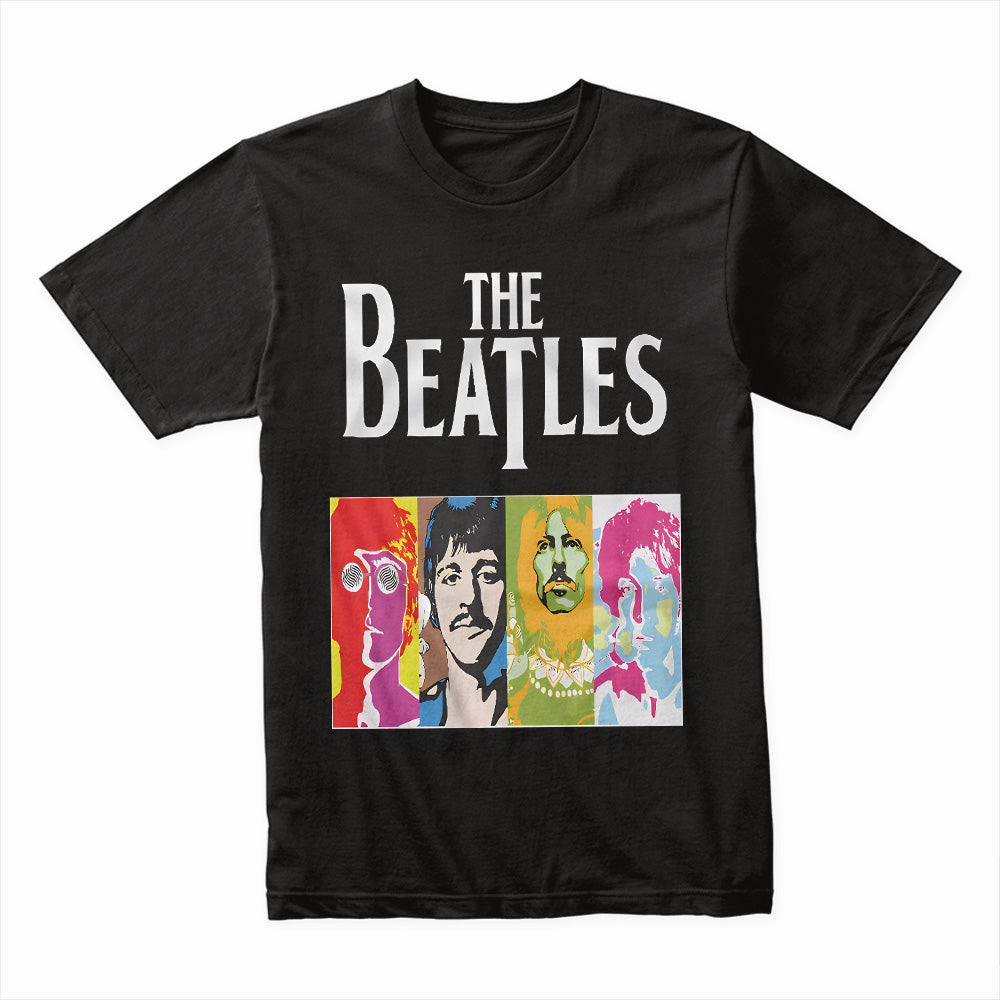 The Beatles "Psychedelic Pop Art" T-Shirt – Vibrant Retro Rock Tribute