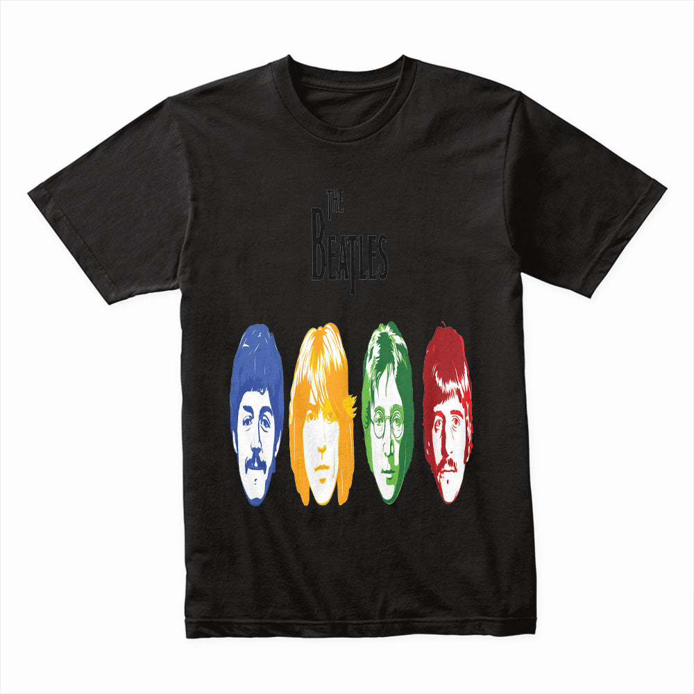 The Beatles "Color Pop Faces" T-Shirt – Retro Psychedelic Rock Tribute