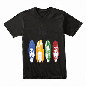 The Beatles "Color Pop Faces" T-Shirt – Retro Psychedelic Rock Tribute