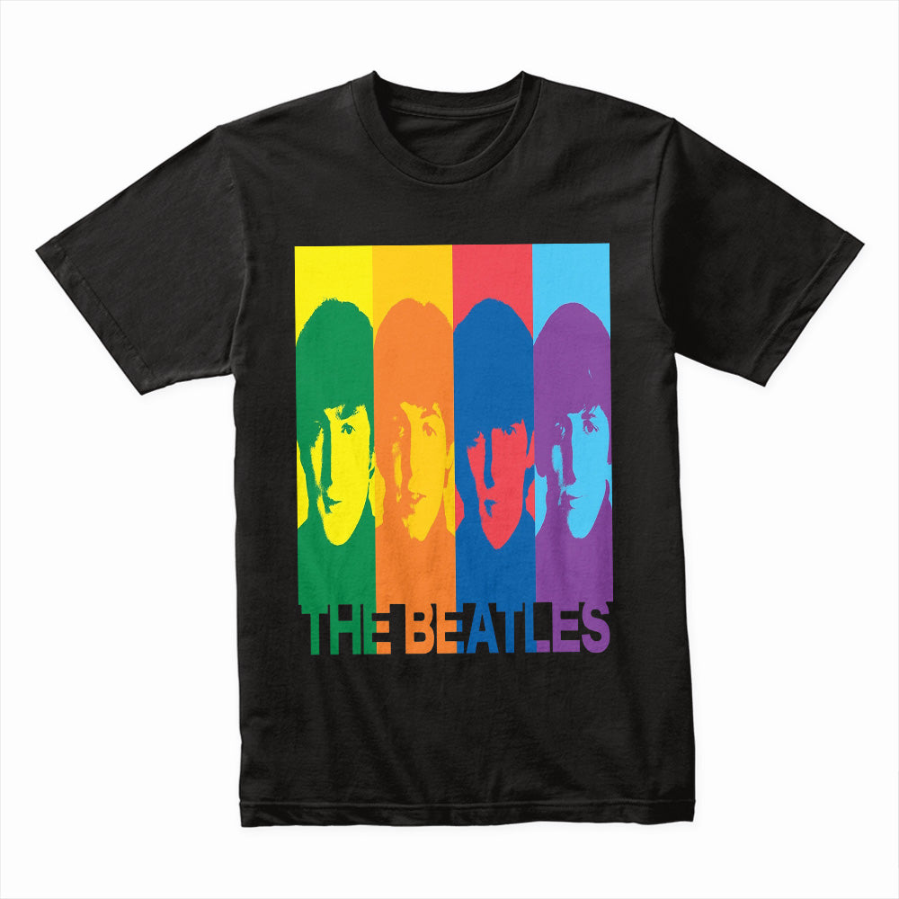The Beatles "Pop Art Rainbow" T-Shirt – Vibrant Retro Rock Tribute Tee