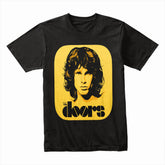 The Doors Retro Jim Morrison Black & Yellow T-Shirt – Vintage Rock Style