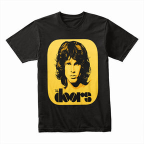 The Doors Retro Jim Morrison Black & Yellow T-Shirt – Vintage Rock Style