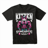 "Kitten Gymcastic" Funny Gym Cat T-Shirt – Purr-fect Meow Muscles
