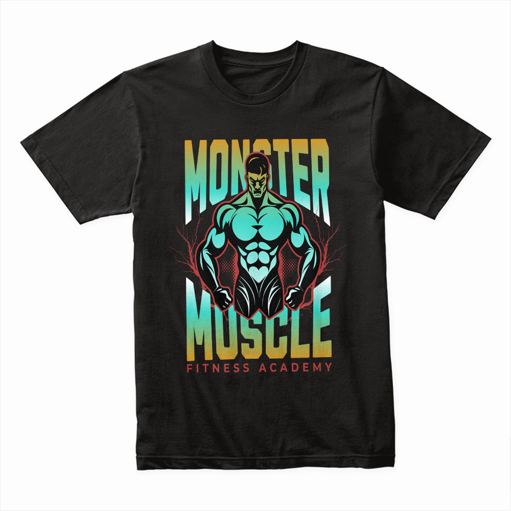 "Monster Muscle" Fitness Academy T-Shirt – Unleash Your Strength