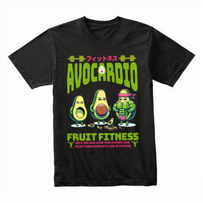 "Avocardio Fruit Fitness" Funny Gym T-Shirt – Sweat Now, Guac Later!