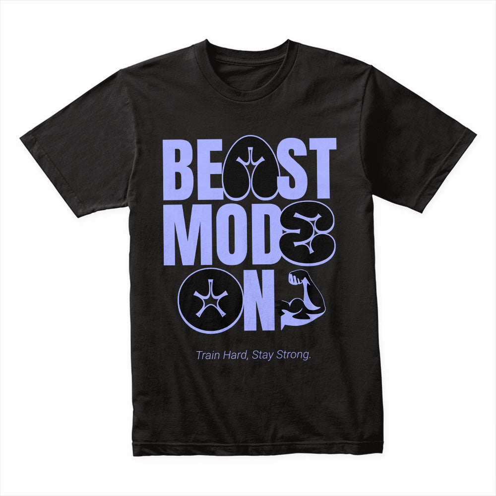 "Beast Mode On" Gym T-Shirt – Train Hard, Stay Strong