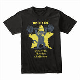 "Fortitude" Gym T-Shirt – Strength Through Challenge Motivational Workout Tee