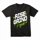 "Rise Grind Repeat" Motivational Workout T-Shirt