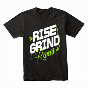 "Rise Grind Repeat" Motivational Workout T-Shirt