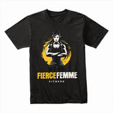 "Fierce Femme Fitness" Strong Woman Gym T-Shirt – Empowerment & Strength