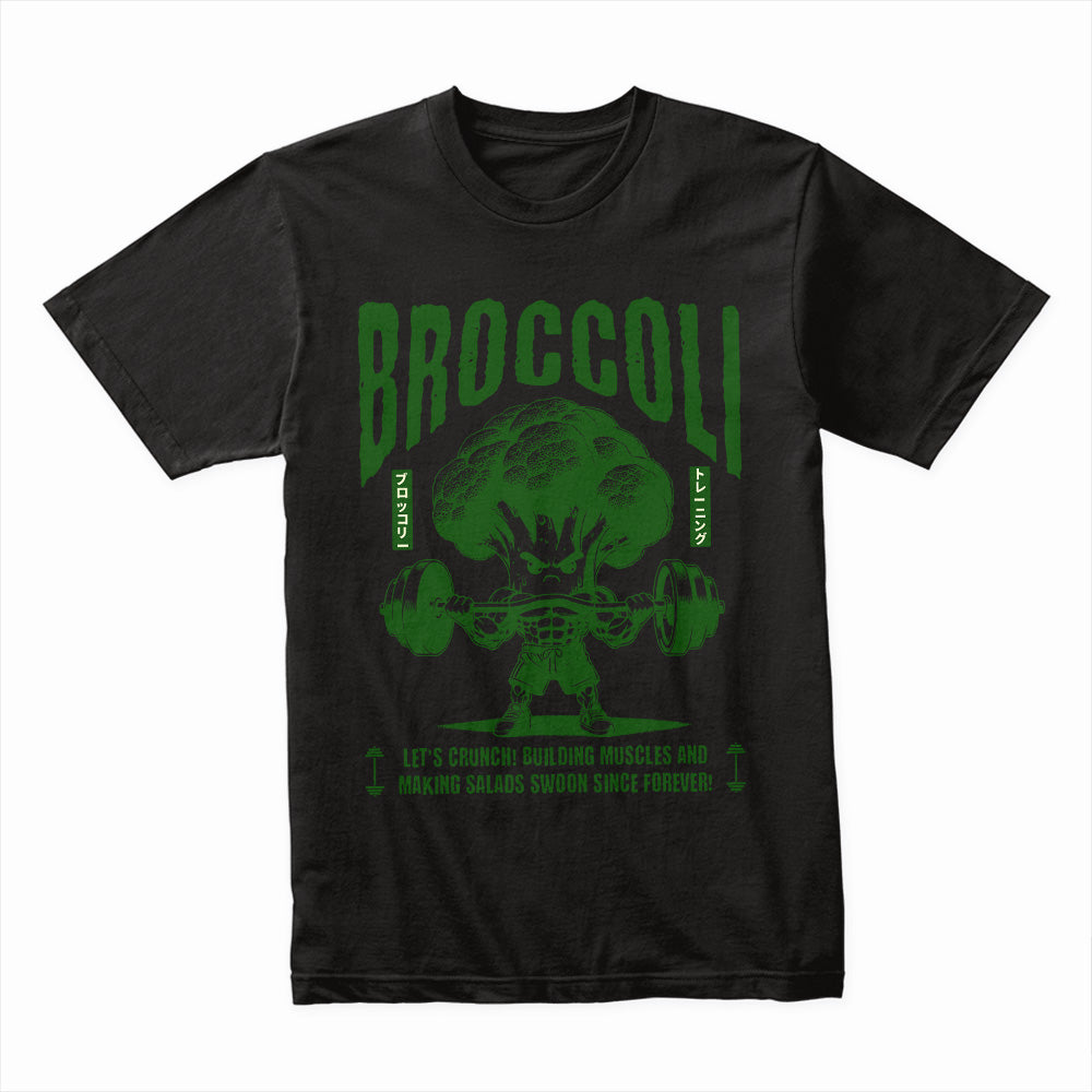 "Broccoli Gains" Funny Gym T-Shirt – Strong & Crunchy Workout Motivation