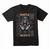 "Gorilla Hustle Muscle" Gym T-Shirt – Power, Strength & Grind