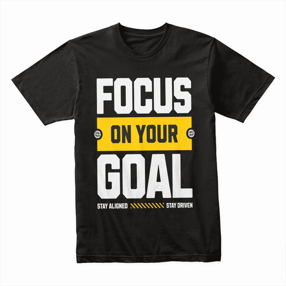 "Focus on Your Goal" Motivational Gym T-Shirt – Stay Aligned, Stay Driven