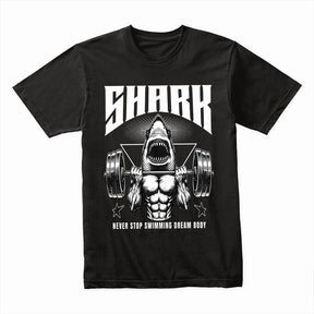 "Shark Mode" Gym T-Shirt – Never Stop Swimming, Dream Body