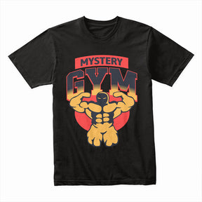 "Mystery Gym" Muscle-Building T-Shirt – Bold Fitness & Bodybuilding Tee