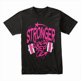 "Stronger Every Rep" Women's Motivational Gym T-Shirt – Lift, Grow, Conquer