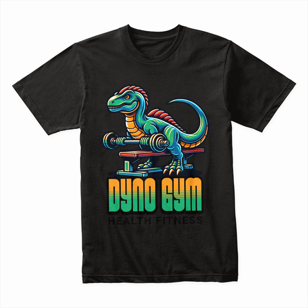 "Dyno Gym" Dinosaur Fitness T-Shirt – Fun & Motivational Workout Tee