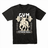 "Fitness Bull" Powerlifting Gym T-Shirt – Strength, Power & Determination