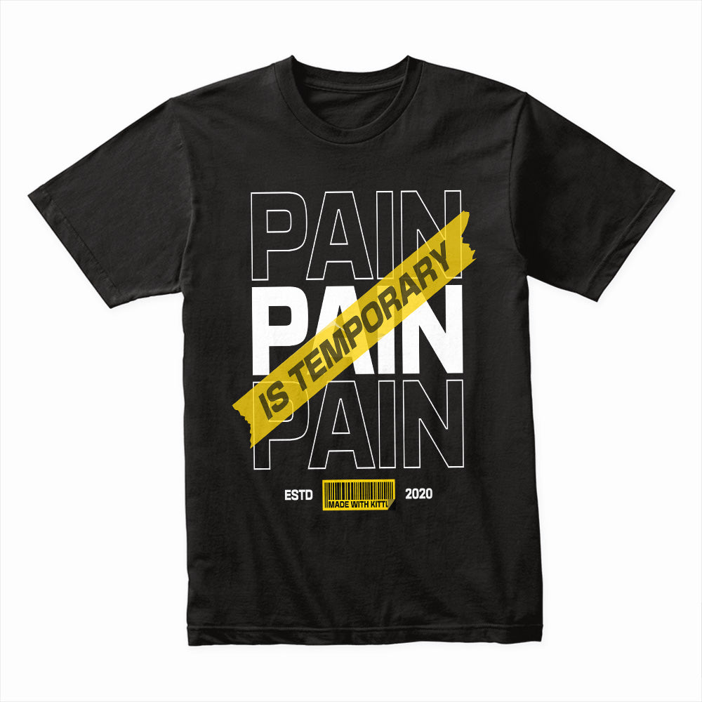 "Pain is Temporary" Motivational Gym T-Shirt – Push Through Limits