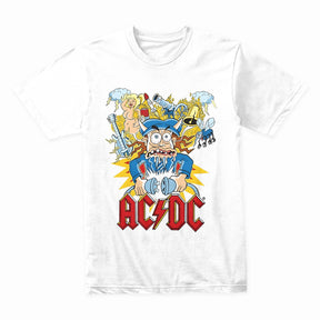 AC/DC Cartoon Chaos Graphic T-Shirt – High Voltage Rock & Roll