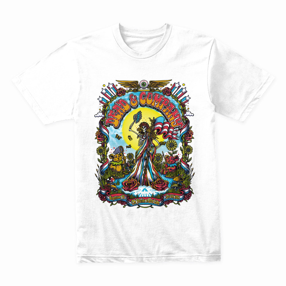 Dead & Company Psychedelic Tour T-Shirt – Vibrant Grateful Dead-Inspired Artwork