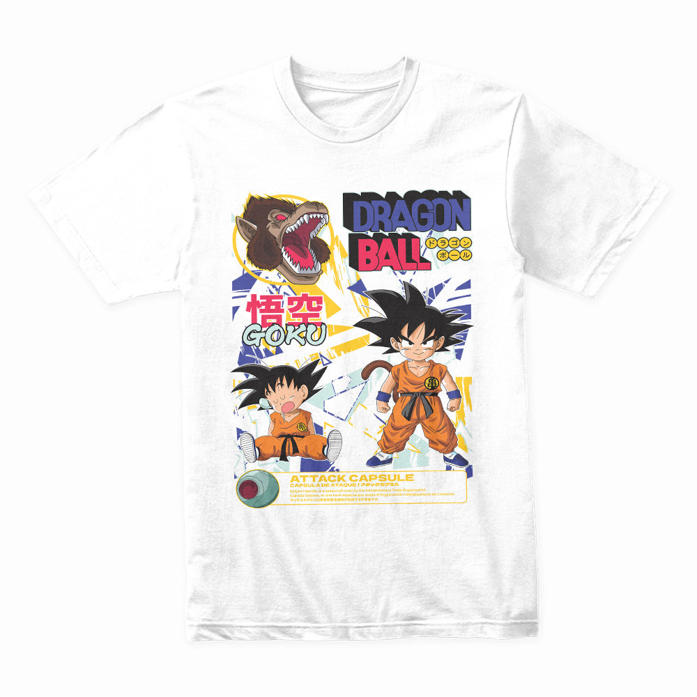 Kid Goku & Great Ape T-Shirt – Retro Dragon Ball Adventure