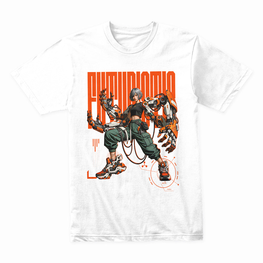 "Futuristic Cyber Warrior" T-Shirt – Sci-Fi Mecha Aesthetic
