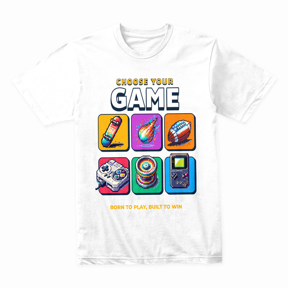 "Choose Your Game" Pixel Art T-Shirt
