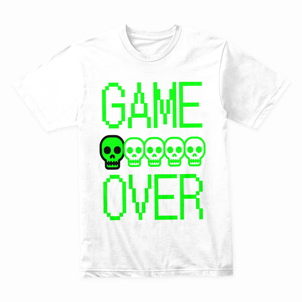 "Game Over" Pixel Skull T-Shirt – Retro Arcade Gaming Aesthetic