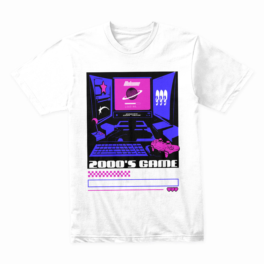 "2000’s Game" Techno Nostalgia T-Shirt – Retro Futuristic Gaming Aesthetic