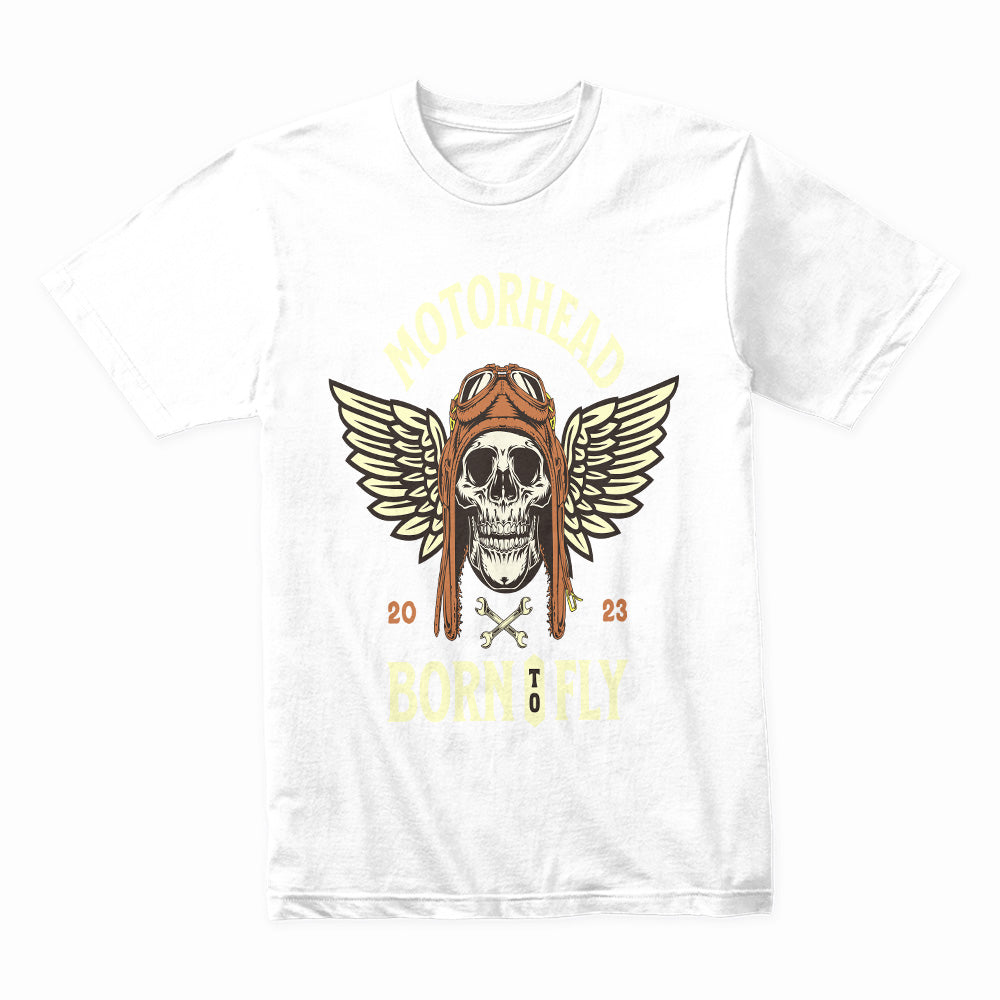 Motorhead – Born to Fly Vintage Aviator Skull T-Shirt