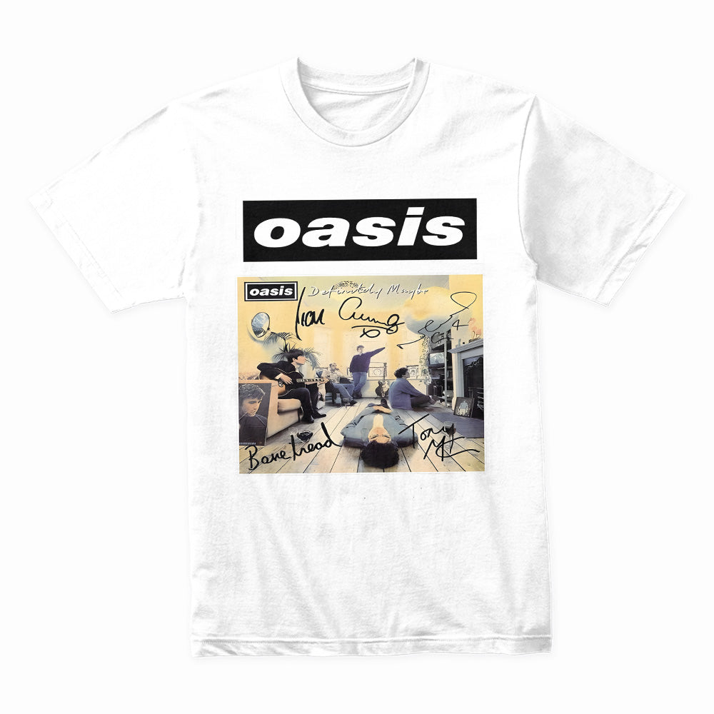 Oasis "Definitely Maybe" Album Cover T-Shirt – Signed Edition Tribute